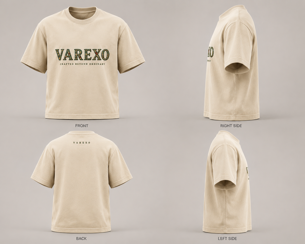 VAREXO Premium Embroidery T-Shirt — Crafted Beyond Ordinary
